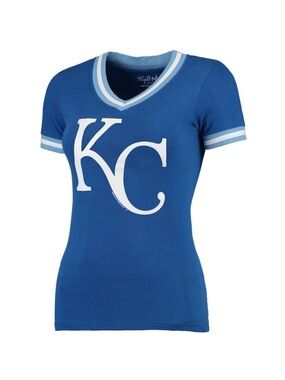 Women's Kansas City Royals Wright & Ditson Royal Eephus Baseball T-Shirt MLB
